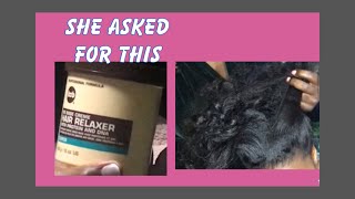 How to relax hair with Tcb relaxer at home relaxer tcb longhair [upl. by Anahsed]