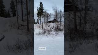 Walking in Lapland over frozen Ivalo lake near aurora village during December lapland finland [upl. by Fromma103]