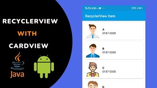 Recyclerview with Cardview in android studio  Recyclerview and cardview android studio [upl. by Eirellav]