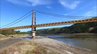 Dunvegan Suspension Bridge  Fairview Alberta [upl. by Alurd532]