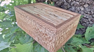 Four corner grain wrap box with hand tools only [upl. by Swinton134]