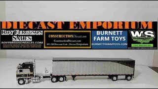 DCP by First Gear Kenworth K100 Aerodyne with Spread Axle Dry Goods Trailer [upl. by Hartzell]