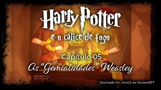 Harry Potter e o Cálice de Fogo  Capitulo 05  As Gemialidades Weasley [upl. by Kazue]