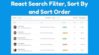 Create a Searchable amp Sortable List with React JS  StepbyStep Guide [upl. by Otxilac]