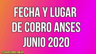 Fecha y Lugar de Cobro ANSES Junio ¿Cuando y Donde Cobro [upl. by Sumer620]