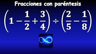 19 Fracciones con paréntesis suma resta multiplicación y división Respuestas video 18 [upl. by Eunice]