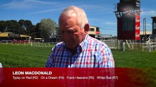 The Races TV  9 October 2014  Leon Macdonald  Hill Smith Stakes [upl. by Laurette]