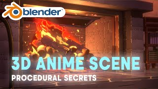 Tutorial 3D Anime Procedural Scene and Tips  Blender [upl. by Zina516]