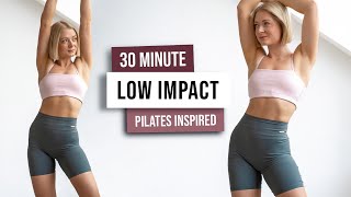 30 MIN PILATES INSPIRED Low Impact Full Body Workout  No Equipment Follow Along Style [upl. by Dwayne247]