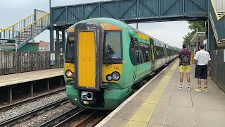 Class 377146 and 377423 speed through Polegate [upl. by Acirahs]