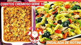 ENSALADA DE ROTINI 🥗 Y CODITOS CREMOSO🍝 RECETAS NAVIDEÑAS🌲🌲🌲 SERIE 10 [upl. by Sklar]