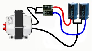 Circuito DOBLADOR de VOLTAJE con DIODOS Y CAPACITORES casero  esquema incluido [upl. by Dail]