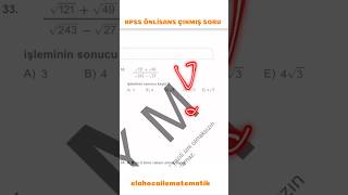 KPSS MATEMATİK ÇIKMIŞ SORU kpss matematik [upl. by Airamana]