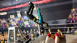 Swanton Bomb Off Ladder wwe stop motion [upl. by Daraj]