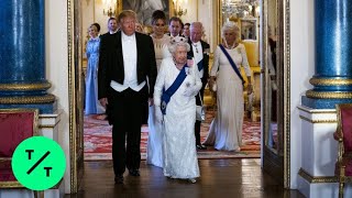 Trump Attends UK State Banquet at Buckingham Palace [upl. by Aleakim]