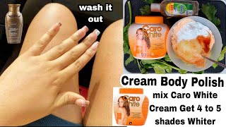 Try This  Caro White Cream Body Polish for a whitening skin without side effect how to mix caro [upl. by Adnalra83]