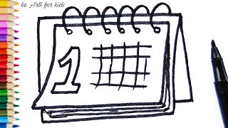 Calendar Drawing  how to draw a calendar easy [upl. by Talmud]