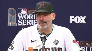 Dbacks game 3 post game press conference after losing to Texas Rangers [upl. by Nedrah]