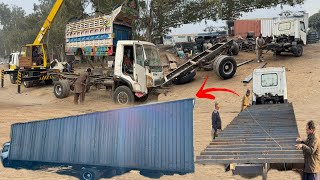 Converting 16 Feet Mini Truck into 32Feet Long Container Complete Video [upl. by Rento]