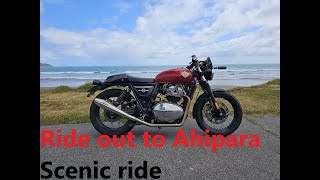 Riding out to Ahipara on the very scenic Twin coast discovery highway on the 865cc Interceptor 4K [upl. by Gone]