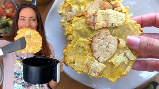 Mira que fácil hacer tostones crujientes sin freir y sin tostonera  con plátano verde  Receta 182 [upl. by Imorej370]