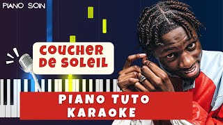 Tiakola  Coucher de soleil Piano fr Cover Tutoriel KARAOKE Paroles [upl. by Cecilio265]