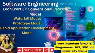 Lec 5Part 2 Conventional Process model  Waterfall  Prototype  Rapid Application Development [upl. by Rector]