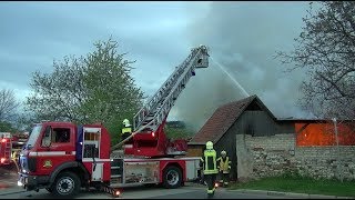 FF Quedlinburg  Scheunenbrand Gernrode 25 04 2018 [upl. by Dorkas977]