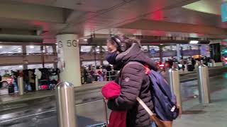 Flyaway Bus Stop at Los Angeles Airport [upl. by Bibah]