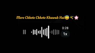 Mere chote chote khwab hai female version Cover By Sounds of Komal whatsapp status  new version2024 [upl. by Esinad]