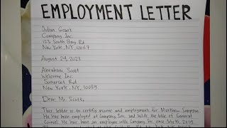 How To Write An Employment Letter Step by Step Guide  Writing Practices [upl. by Body]