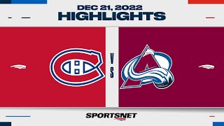 NHL Highlights  Canadiens vs Avalanche  December 21 2022 [upl. by Atinniuq]