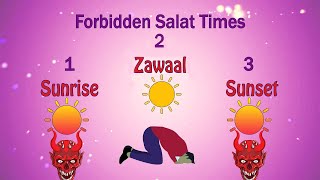 Forbidden Salat Times  Sun Between Horns Hadith Explanation [upl. by Lebana]