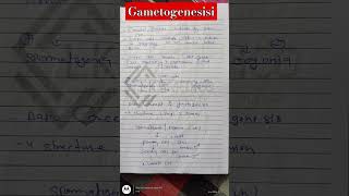 Gametogenesis Notes bscnursing gnm pharmacy medical [upl. by Kreiker]