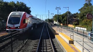 Front View Caltrain 1985 Nippon Sharyo Gallery Car 4001 on Limited Train 409 [upl. by Elmore]