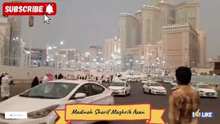 Madinah Sharif Maghrib Azanfaryou youtybeshorts youtuber madina [upl. by Caresse]