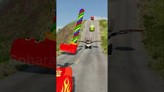 Funny Cars vs Leg Hammer Crashes shortsfeed [upl. by Naujahs]