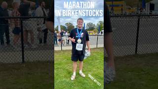 I RAN a MARATHON in BIRKENSTOCKS [upl. by Ihcehcu698]