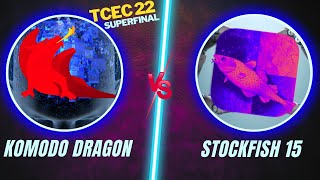 Komodo Dragon vs Stockfish 15  Top level Battle  TCEC Season 22  Superfinal [upl. by Aleehs]