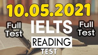 IELTS READING FULL PRACTICE TEST WITH ANSWERS 2021  10052021 [upl. by Wedurn]