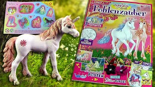 Schleich ® Bayala ® Special  Fohlenzauber 53 mit Einhorn Fohlen Nali amp GlitzerSticker  Postkarten [upl. by Ennahtur436]