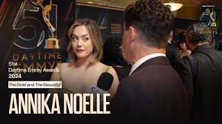 2024 Daytime Emmys Red Carpet Annika Noelle The Bold and The Beautiful [upl. by Debby]