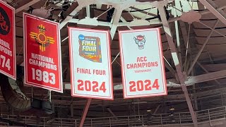 NC State basketball 2024 ACC Championship and Final Four banner reveal [upl. by Grannias]