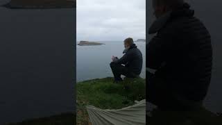 Camping on a cliff hiking backpacking camping scotland [upl. by Ahsert38]