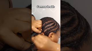 How to feed in cornrows for beginners hairtutorial hairstyle trendingshorts [upl. by Ayrad]