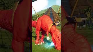 Indominus Rex vs Spinosaurus vs TRex dinosaur shorts jurassicworld [upl. by Hsatan]