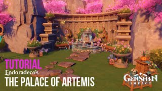 The palace of Artemis tutorial 🌸  Genshin Serenitea Pot Design [upl. by Olotrab]