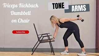 Chair Triceps Kickback using Dumbbell [upl. by Roumell]