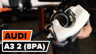 Wie AUDI A3 2 8PA Bremssattel vorne  Bremszange vorne wechseln AUTODOC TUTORIAL [upl. by Orvan]