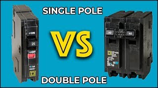 What is the Difference Between Single Pole and Double Pole Circuit Breakers [upl. by Atiuqcaj711]